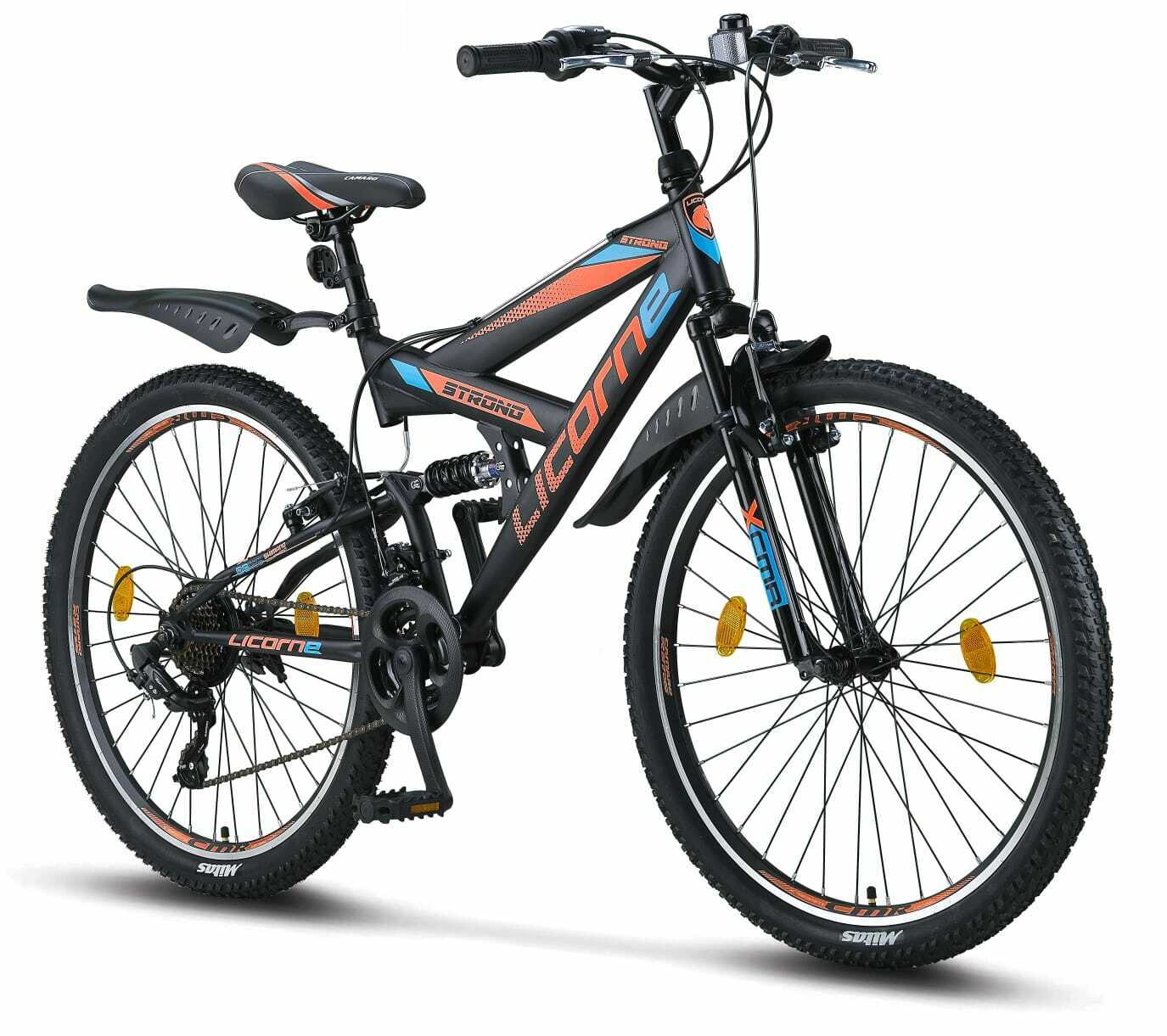 21 Gang 26 Zoll Mountainbike Fully fully Vollfederung V Bremse MTB 24 Zoll 