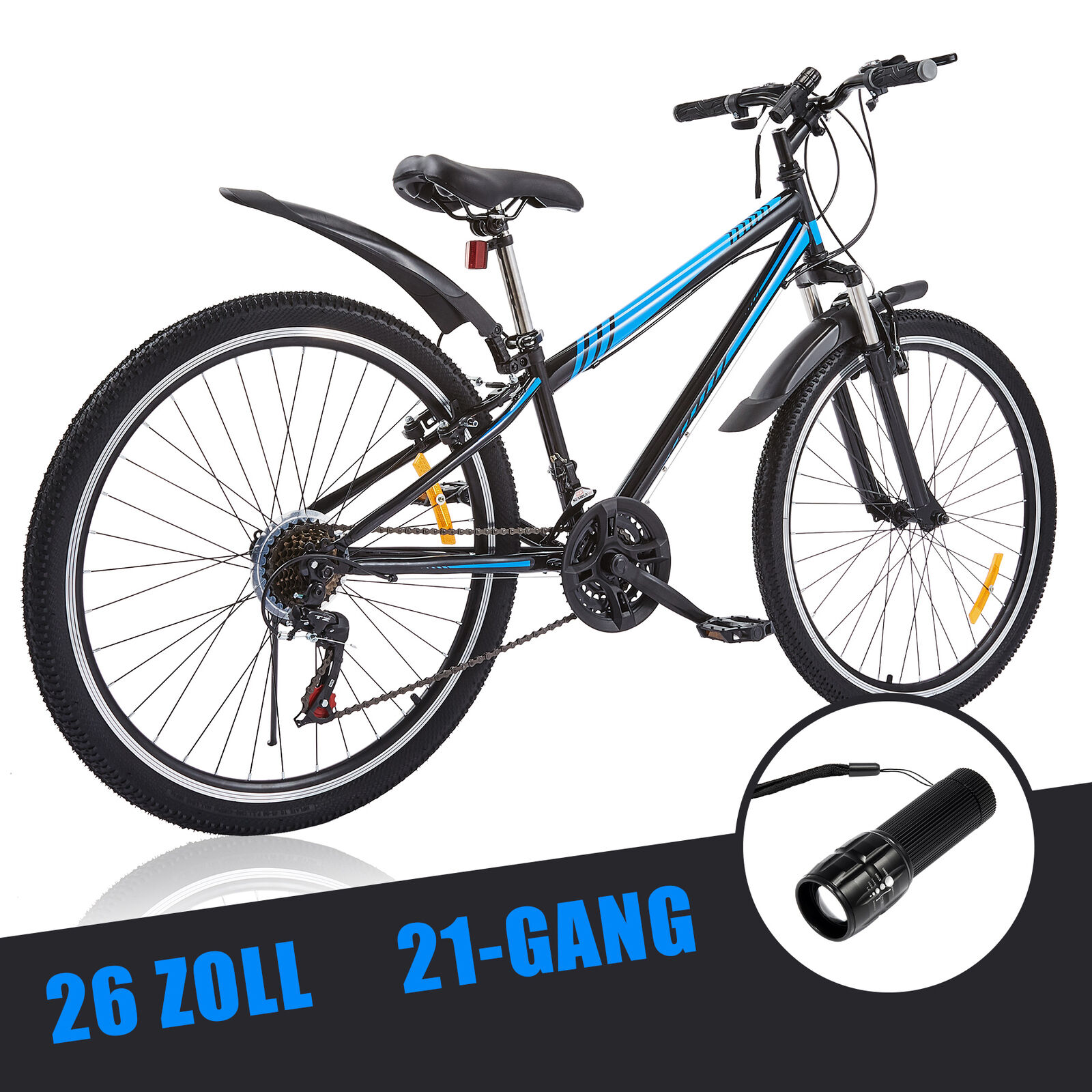26 Zoll Mountainbike 21 Gang Kinderfahrrad Jugendfahrrad Fahrrad Citybike 24 